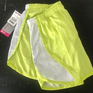 Yellow/ lime green dri fit shorts
